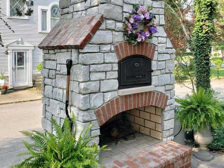 outdoor custom fireplaces